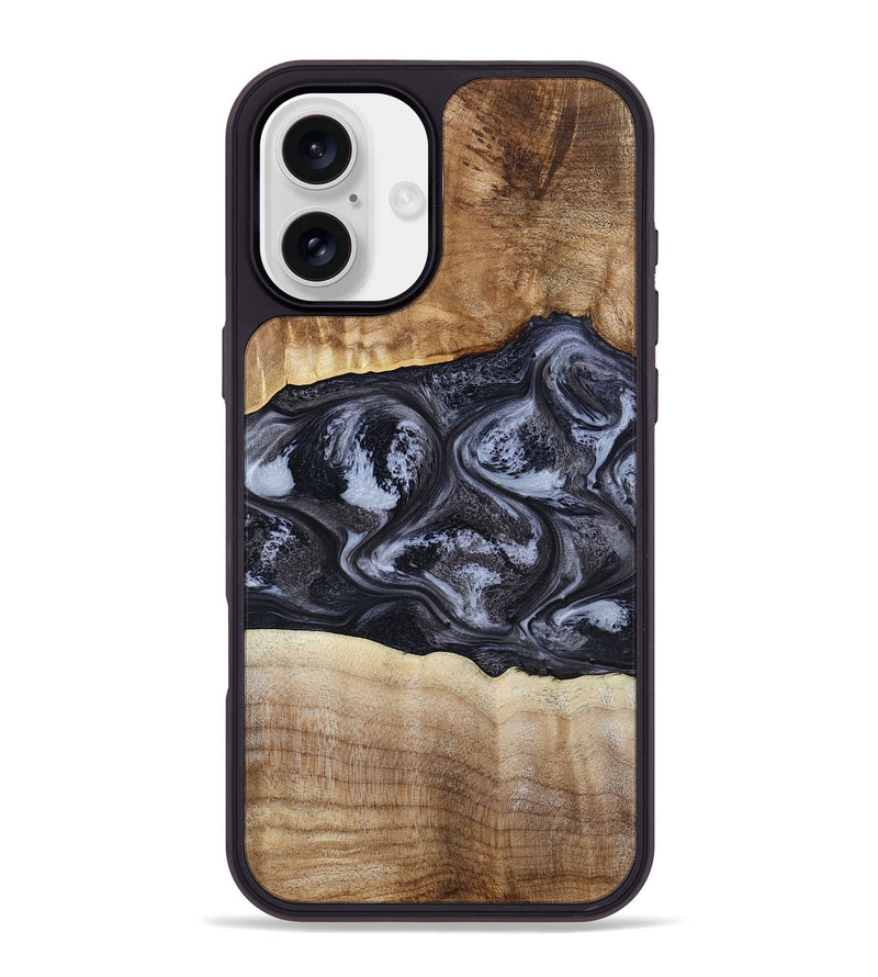 iPhone 16 Plus Wood Phone Case - Jolene (Black & White, 808398)