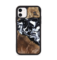 iPhone 11 Wood Phone Case - Evie (Black & White, 808399)