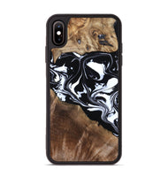 iPhone Xs Max Wood Phone Case - Evie (Black & White, 808399)