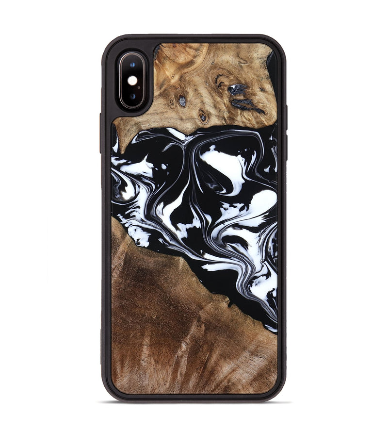 iPhone Xs Max Wood Phone Case - Evie (Black & White, 808399)