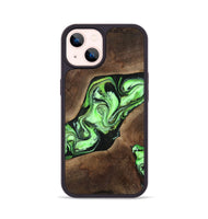 iPhone 14 Wood Phone Case - Collins (Green, 808402)