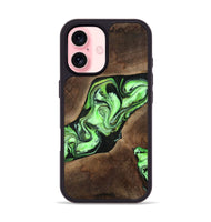 iPhone 16 Wood Phone Case - Collins (Green, 808402)