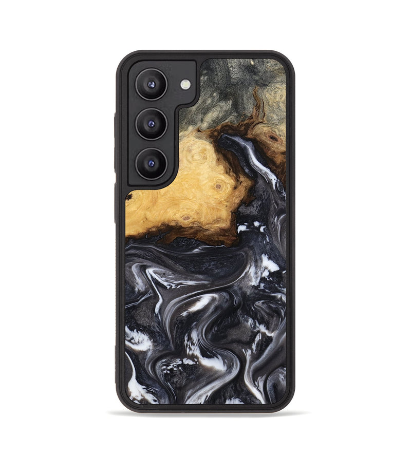 Galaxy S23 Wood Phone Case - Kelsie (Black & White, 808405)