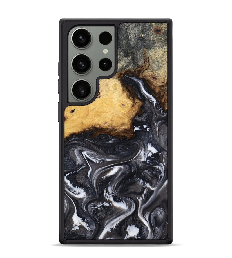 Galaxy S24 Ultra Wood Phone Case - Kelsie (Black & White, 808405)
