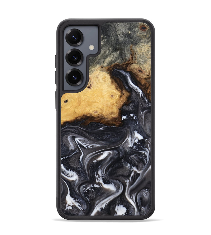 Galaxy S25 Plus Wood Phone Case - Kelsie (Black & White, 808405)