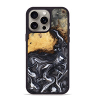 iPhone 15 Pro Max Wood Phone Case - Kelsie (Black & White, 808405)