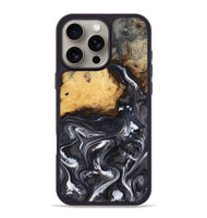 iPhone 16 Pro Max Wood Phone Case - Kelsie (Black & White, 808405)