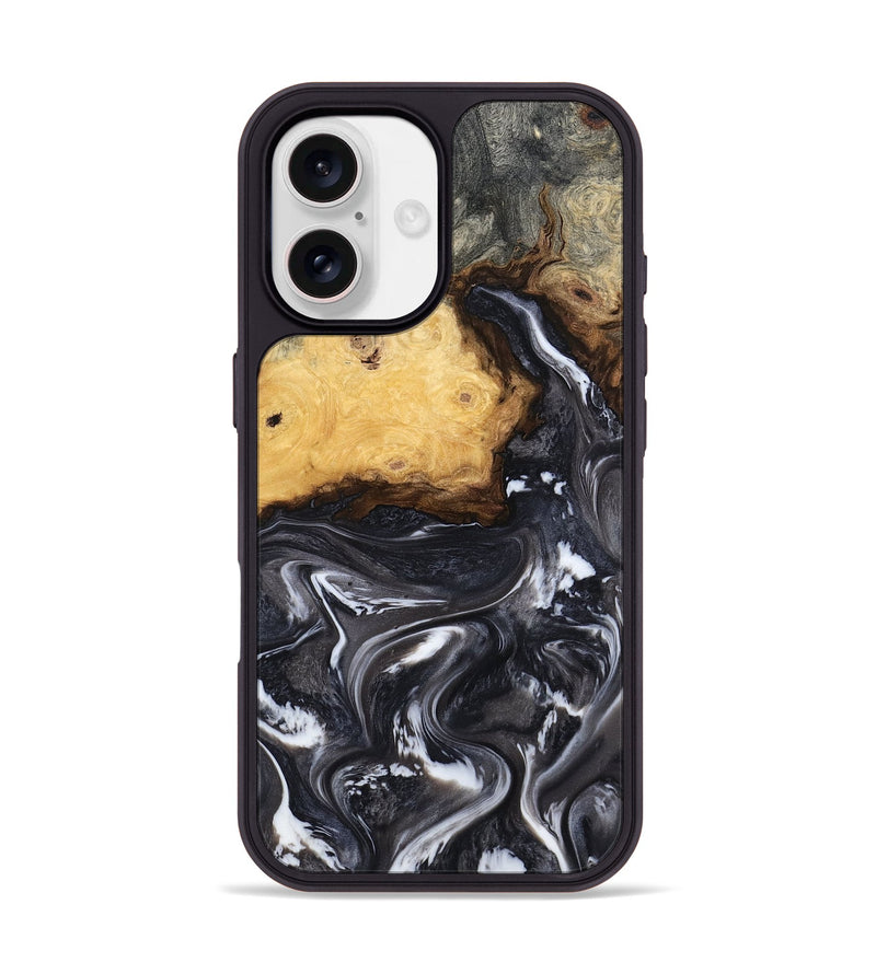 iPhone 17 Wood Phone Case - Kelsie (Black & White, 808405)