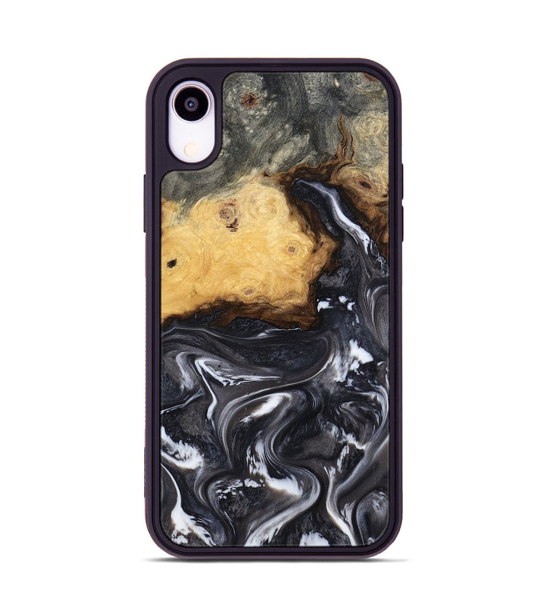 iPhone Xr Wood Phone Case - Kelsie (Black & White, 808405)