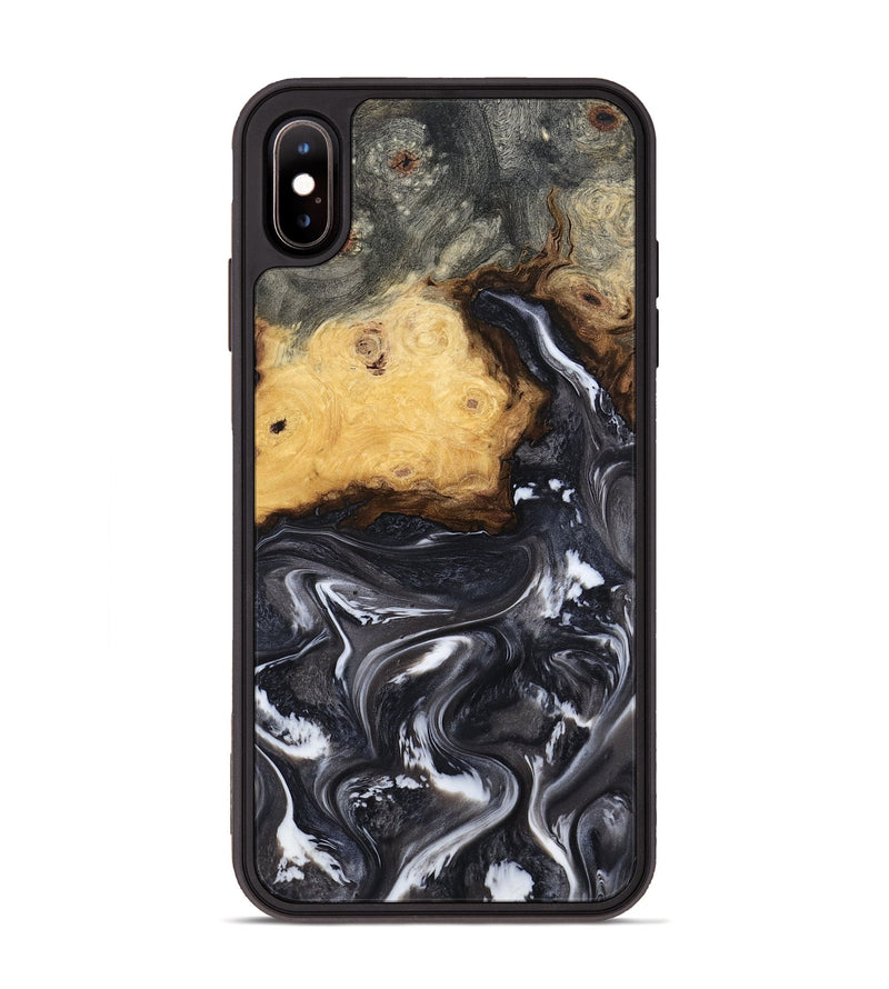 iPhone Xs Max Wood Phone Case - Kelsie (Black & White, 808405)