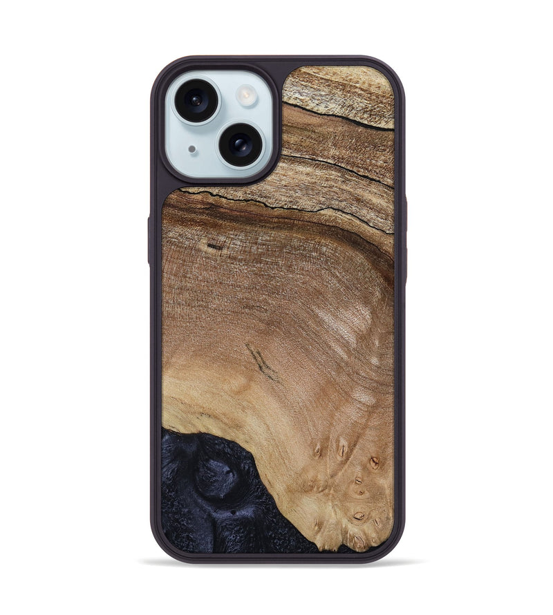 iPhone 15 Wood Phone Case - Tad (Wood Burl, 808414)