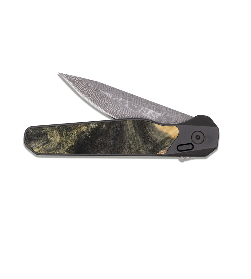 EDC Dark Damascus Wood Pocket Knife - Deon (Coastal, 808422)