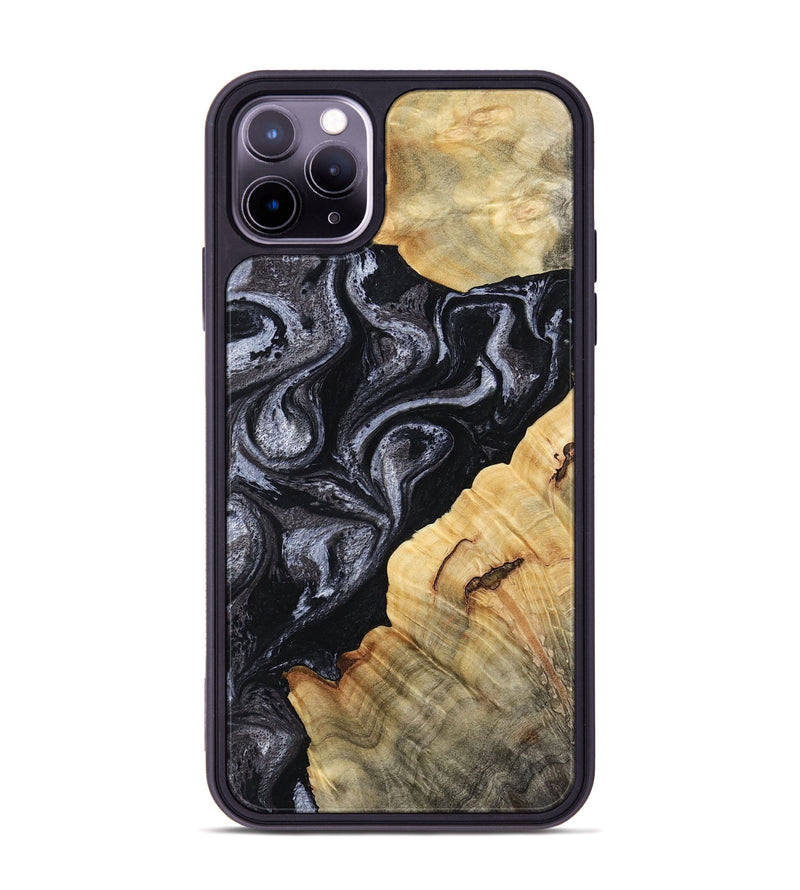 iPhone 11 Pro Max Wood Phone Case - Kenisha (Black & White, 808457)