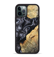 iPhone 12 Pro Max Wood Phone Case - Kenisha (Black & White, 808457)