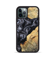 iPhone 12 Pro Wood Phone Case - Kenisha (Black & White, 808457)