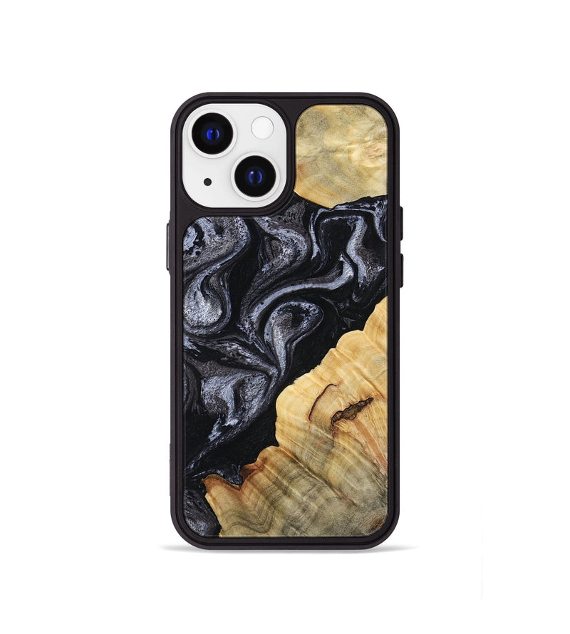 iPhone 13 mini Wood Phone Case - Kenisha (Black & White, 808457)