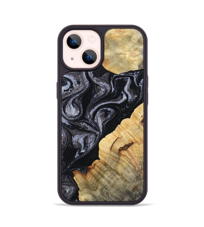 iPhone 14 Wood Phone Case - Kenisha (Black & White, 808457)