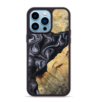 iPhone 14 Pro Max Wood Phone Case - Kenisha (Black & White, 808457)