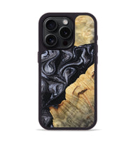 iPhone 15 Pro Wood Phone Case - Kenisha (Black & White, 808457)