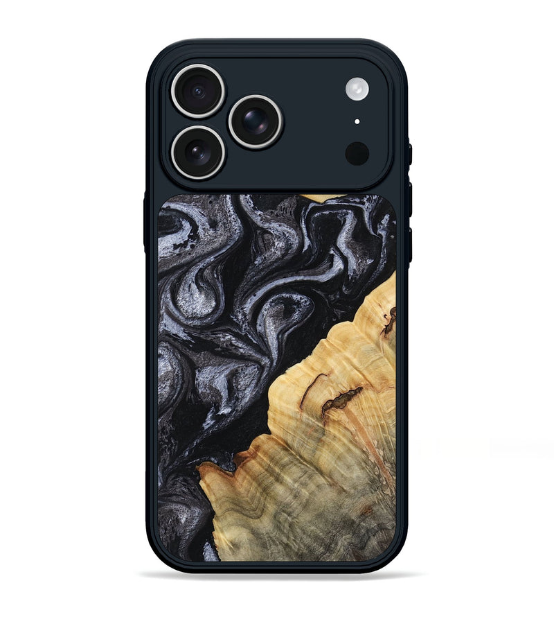 iPhone 17 Pro Max Wood Phone Case - Kenisha (Black & White, 808457)