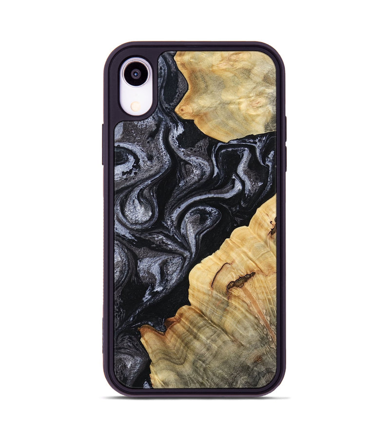 iPhone Xr Wood Phone Case - Kenisha (Black & White, 808457)