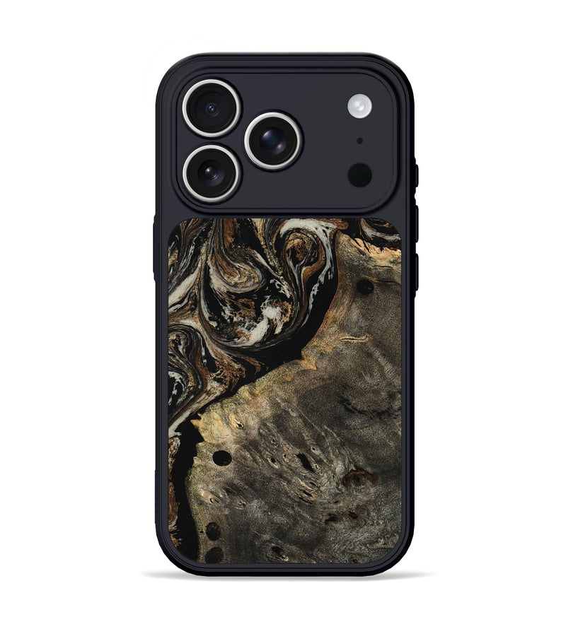 iPhone 17 Pro Wood Phone Case - Alize (Black & White, 808458)