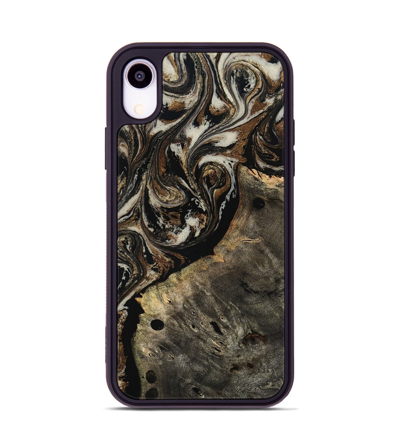 iPhone Xr Wood Phone Case - Alize (Black & White, 808458)