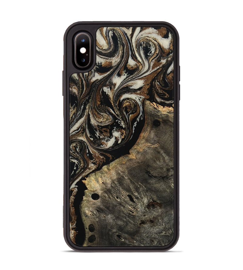 iPhone Xs Max Wood Phone Case - Alize (Black & White, 808458)