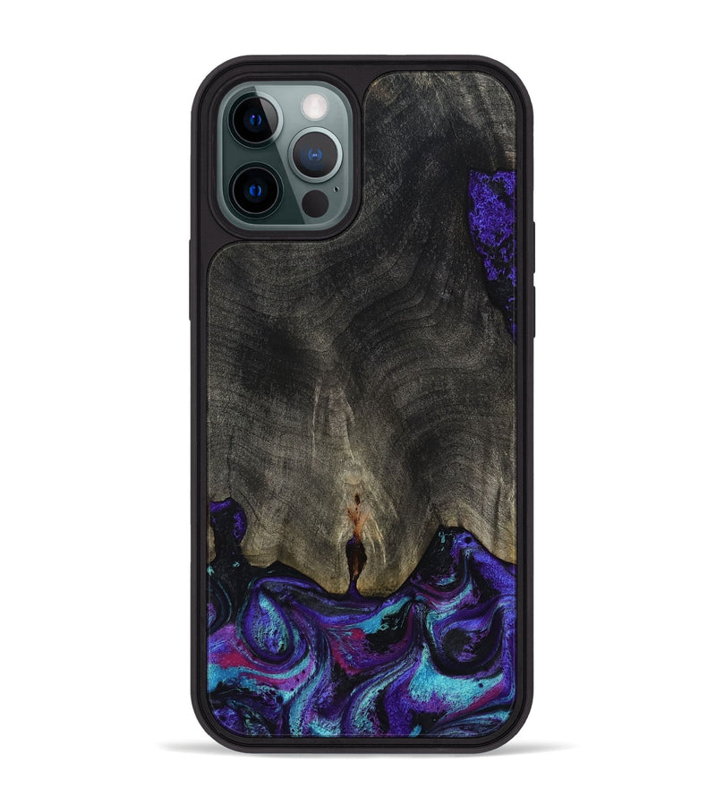 iPhone 12 Pro Max Wood Phone Case - Brayden (Purple, 808459)