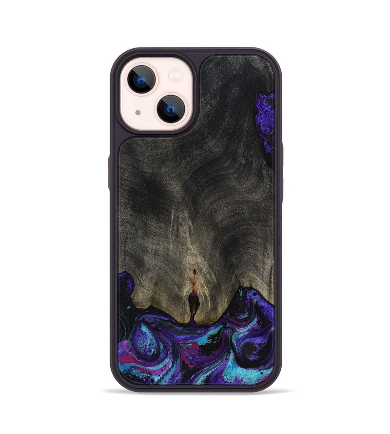 iPhone 14 Wood Phone Case - Brayden (Purple, 808459)