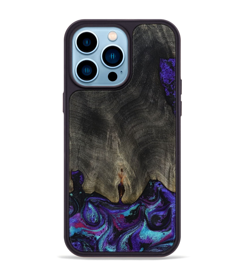 iPhone 14 Pro Max Wood Phone Case - Brayden (Purple, 808459)