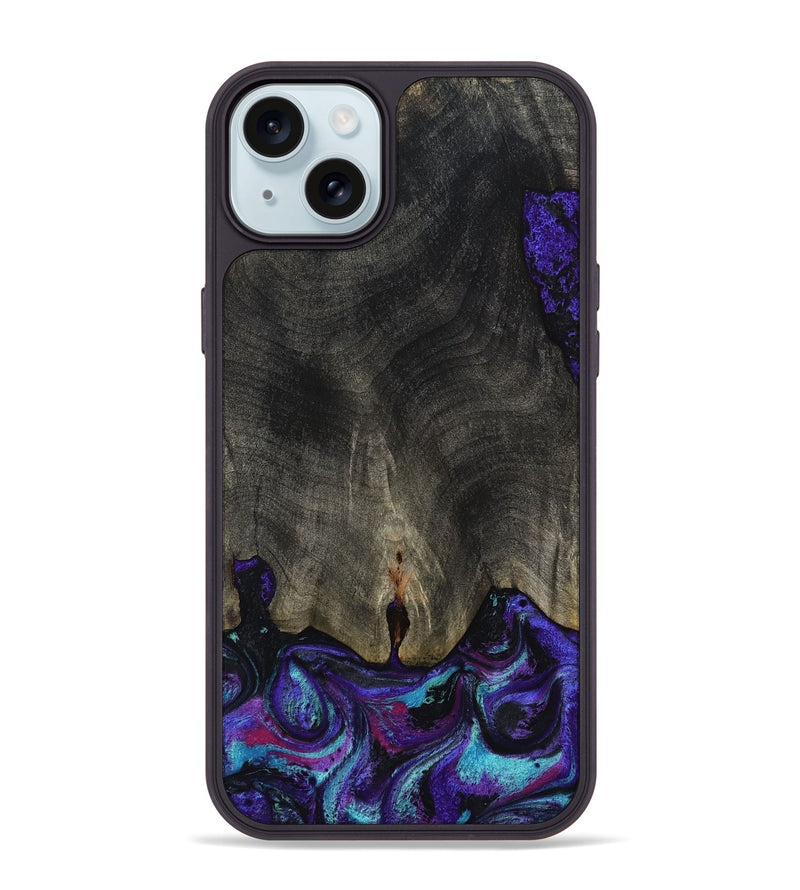 iPhone 15 Plus Wood Phone Case - Brayden (Purple, 808459)