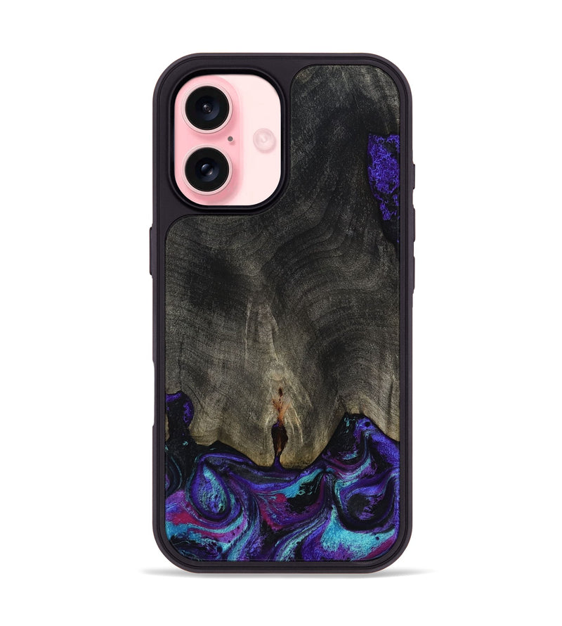 iPhone 16 Wood Phone Case - Brayden (Purple, 808459)