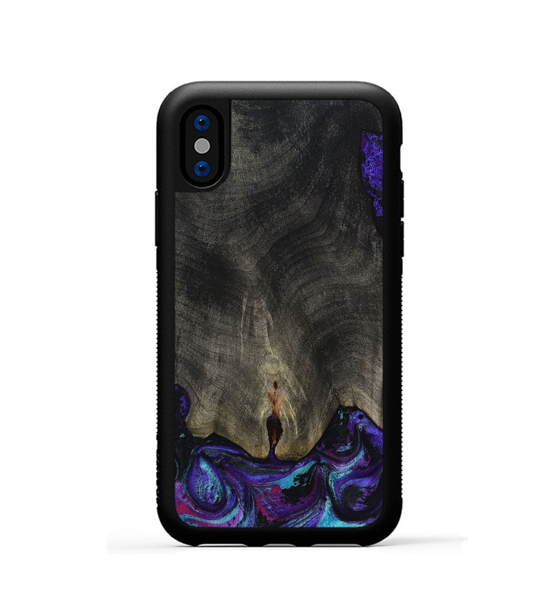 iPhone Xs Wood Phone Case - Brayden (Purple, 808459)