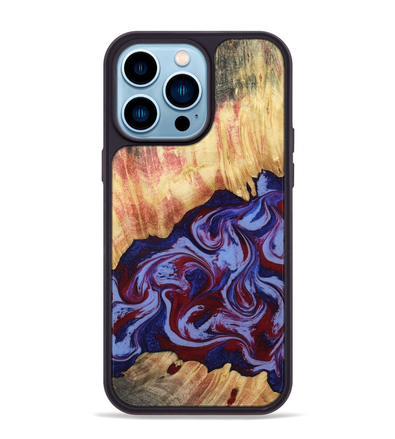 iPhone 14 Pro Max Wood Phone Case - Kara (Red, 808461)