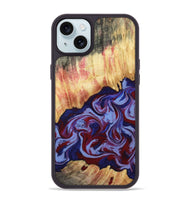 iPhone 15 Plus Wood Phone Case - Kara (Red, 808461)