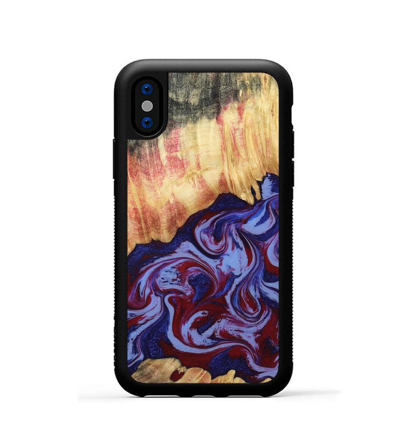 iPhone Xs Wood Phone Case - Kara (Red, 808461)