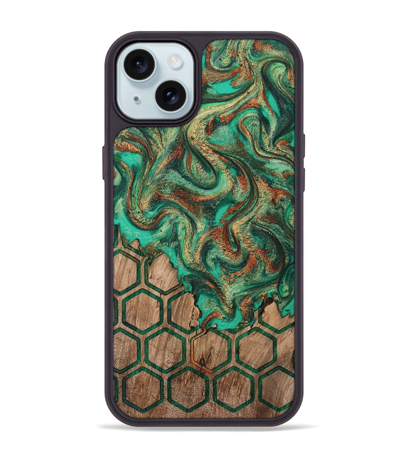 iPhone 15 Plus Wood Phone Case - Mariel (Pattern, 808466)