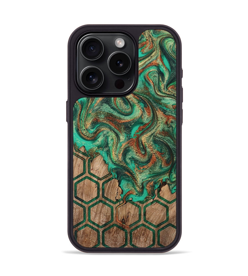 iPhone 15 Pro Wood Phone Case - Mariel (Pattern, 808466)