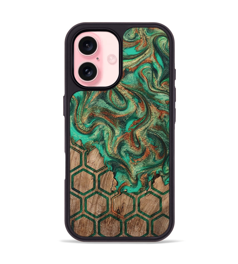 iPhone 16 Wood Phone Case - Mariel (Pattern, 808466)