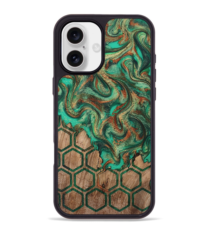 iPhone 16 Plus Wood Phone Case - Mariel (Pattern, 808466)