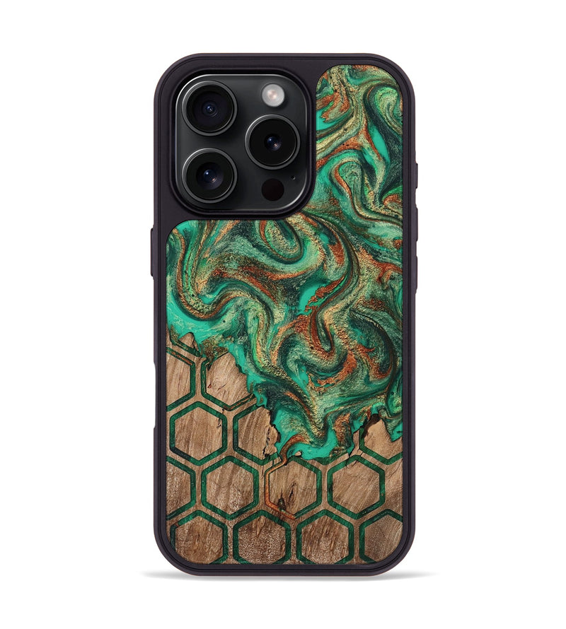 iPhone 16 Pro Wood Phone Case - Mariel (Pattern, 808466)