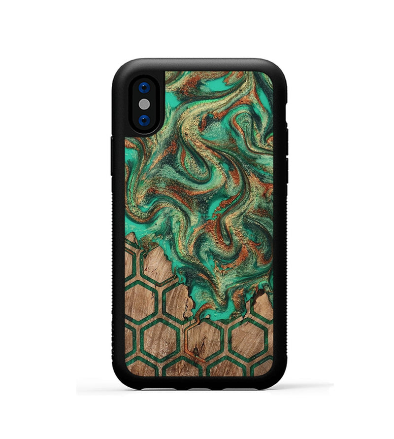 iPhone Xs Wood Phone Case - Mariel (Pattern, 808466)