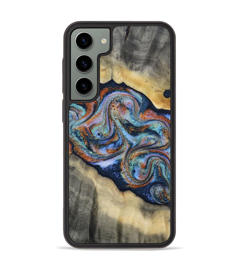 Galaxy S23 Plus Wood Phone Case - Calista (Teal & Gold, 808481)