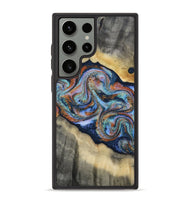 Galaxy S23 Ultra Wood Phone Case - Calista (Teal & Gold, 808481)