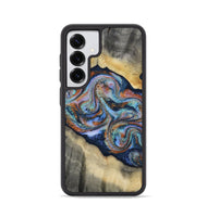 Galaxy S25 Wood Phone Case - Calista (Teal & Gold, 808481)