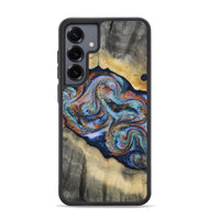 Galaxy S25 Plus Wood Phone Case - Calista (Teal & Gold, 808481)