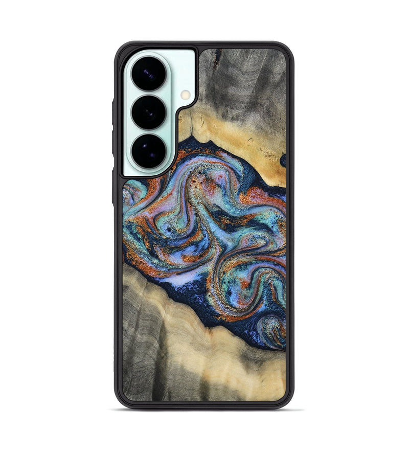 Galaxy S26 Plus Wood Phone Case - Calista (Teal & Gold, 808481)