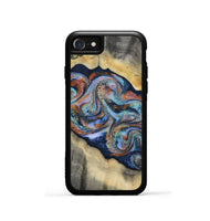 iPhone SE Wood Phone Case - Calista (Teal & Gold, 808481)