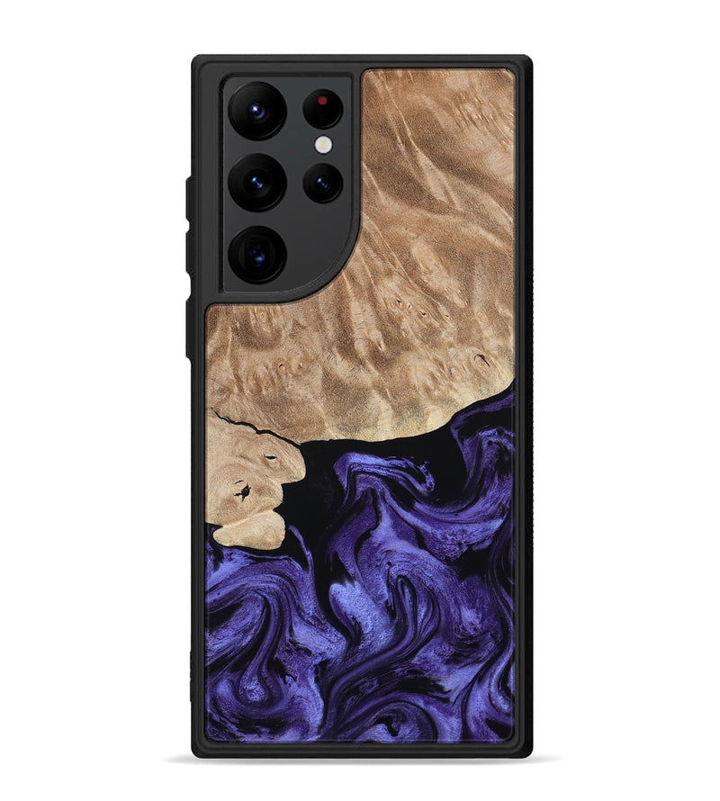 Galaxy S22 Ultra Wood Phone Case - Fannie (Purple, 808482)